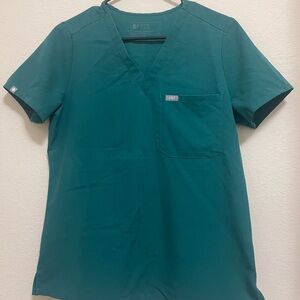 Figs Emerald Green Scrub Top
